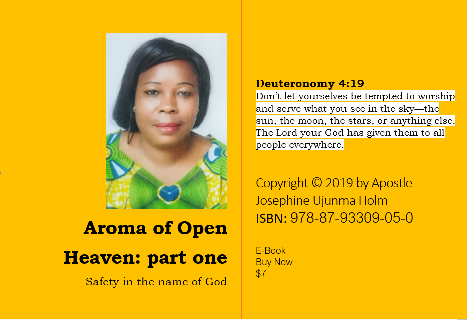 Click on picture to see more books of Apostle Josephine Ujunma Holm